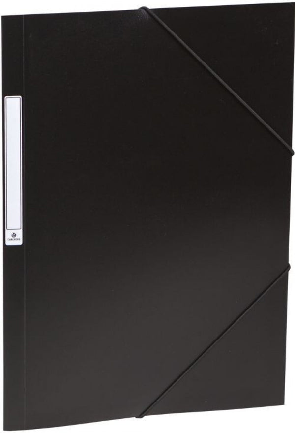 PAQ/10 CARPETAS GOMAS SOLAPAS Fº NEGRO PP OPACA CARCHIVO