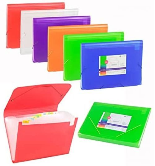 Carpeta fuelle fº 13 departamentos verde polipropileno