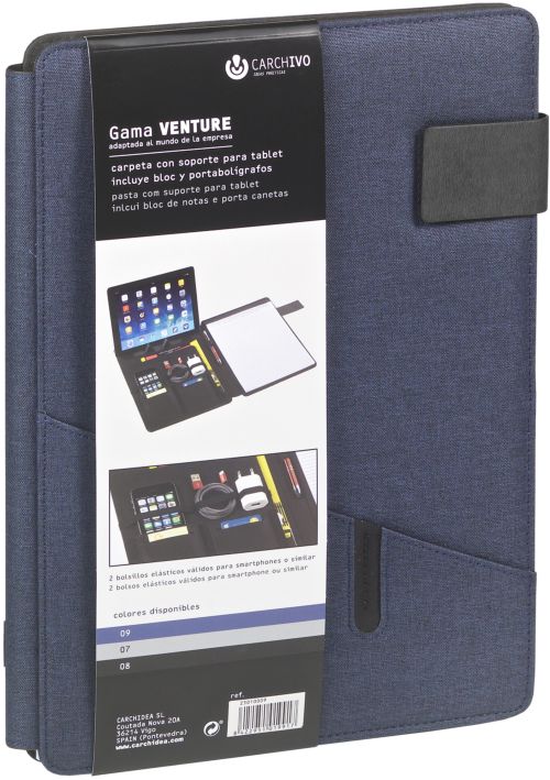 CARPETA DE DOCUMENTOS A4 VENTURE AZUL
