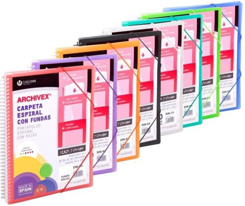 C/8 CARPETA 30 FUNDAS CANGURO A4 ARCHIVEX STAR SURTIDOS