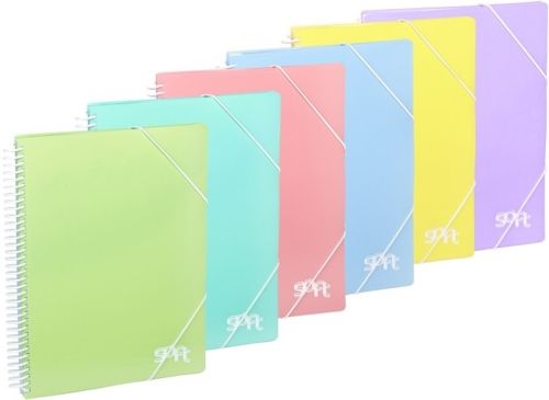 Paq/5 carpeta 40 fundas espiral fº archivex soft surtidos