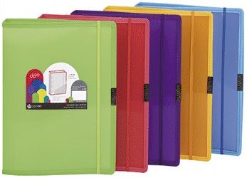 Exp 9 carpetas a4+ 4 anillas 40mm polipropileno cierre con goma serie dune