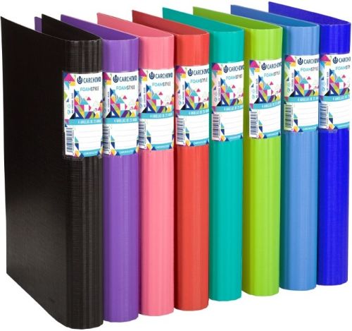 CARPETA A4 4 ANILLAS 25MM FOAM STYLE NEGRO