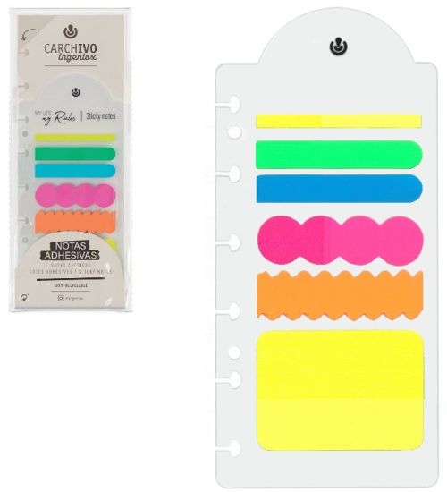 NOTAS ADHESIVAS INGENIOX IRREGULAR COLORES NEON