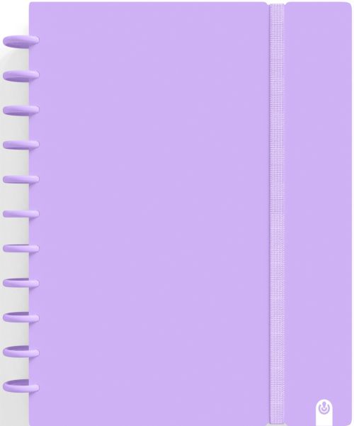 CUADERNO INGENIOX A4 80H CUADRICULA MALVA PASTEL