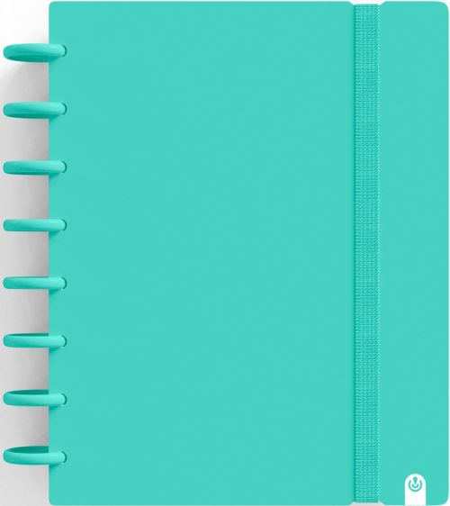 CUADERNO INGENIOX A5 80H CUADRICULA MENTA PASTEL
