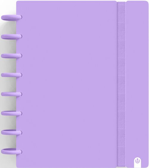 CUADERNO INGENIOX A5 80H CUADRICULA MALVA PASTEL