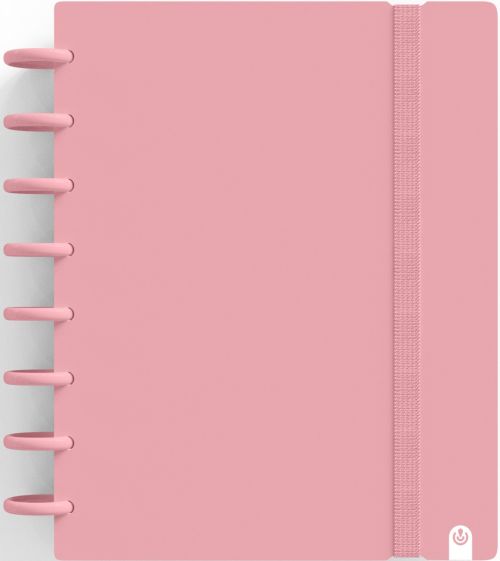 CUADERNO INGENIOX A5 80H CUADRICULA ROSA PASTEL