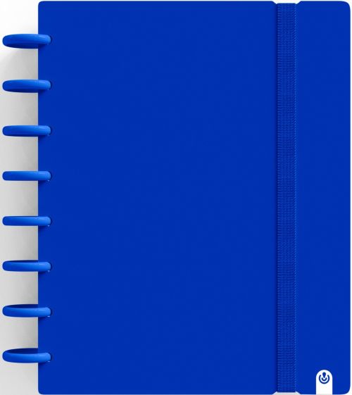 CUADERNO INGENIOX A5 80H CUADRICULA AZUL OSCURO