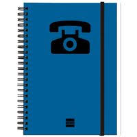 Indice telefonico 10x15 espiral azul