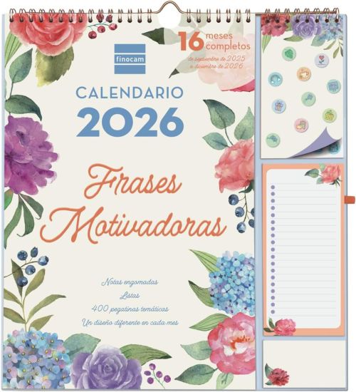 CALENDARIO PLUS 16 MESES 25-26 FRASES MOTIVADORAS