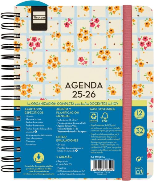 AGENDA ESCOLAR 25-26 MAGIS DESIGN FLOWERS 1/4 SVH