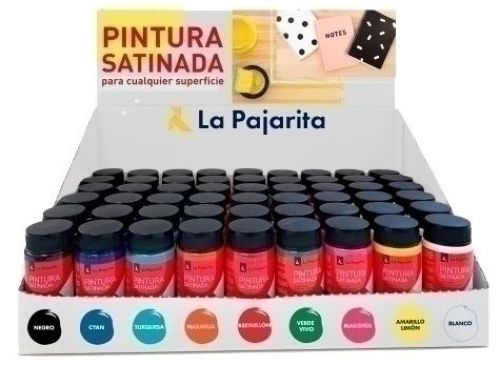 Expositor pintura satinada la pajarita 42 colores