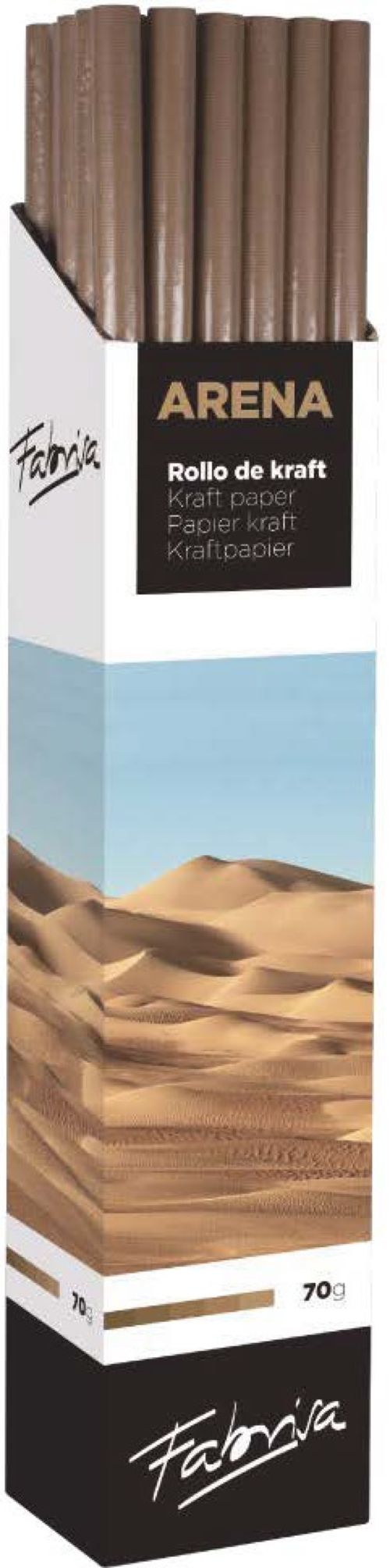 EXP. 30 rollos papel kraft verjurado 1x3M color marrón