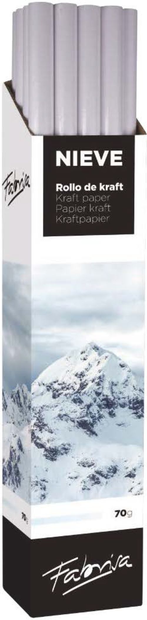 EXP. 30 rollos papel kraft verjurado 1x3m color blanco nieve