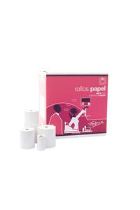 PACK 10 ROLLOS PAPEL TERMICO SIN BPA 57X60X12MM FABRISA