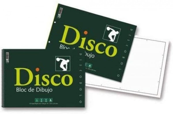 Bloc dibujo disco espiral 130 g. 230x330mm 20 hojas sin recuadro