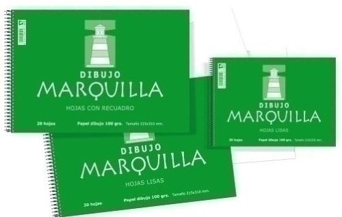Paq/20 bloc dibujo espiral 95g 4º 20h liso marquilla