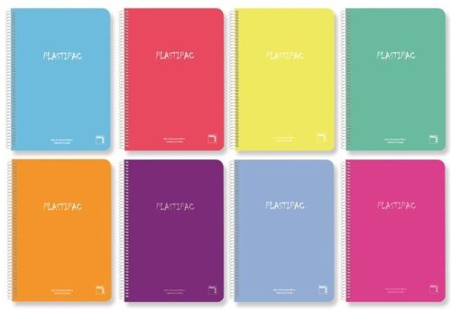 Paq/8 cuaderno espiral 4º 80h 90g cuadricula 46 tauroplastic