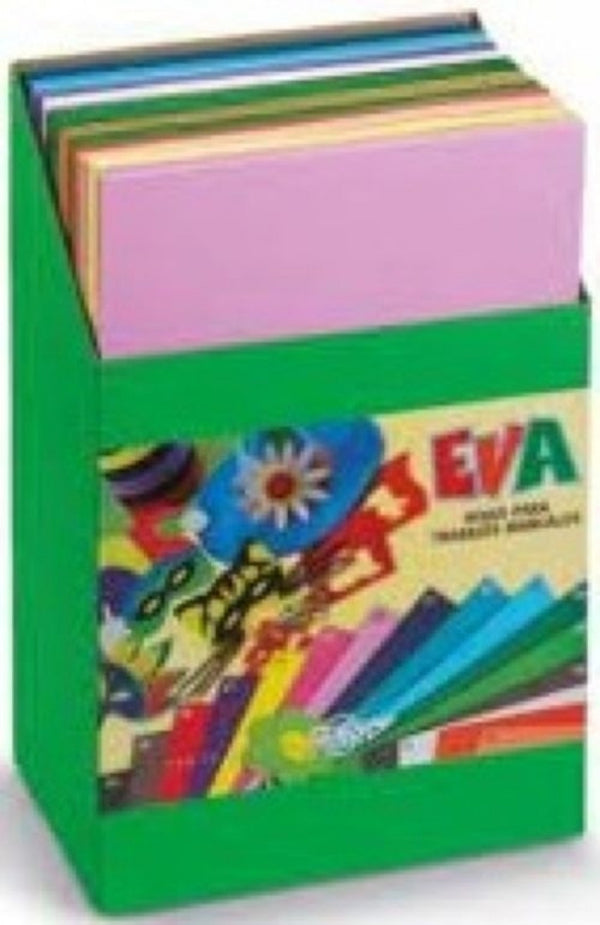 Exp 120 láminas goma eva colores surtidos 40x60 faibo