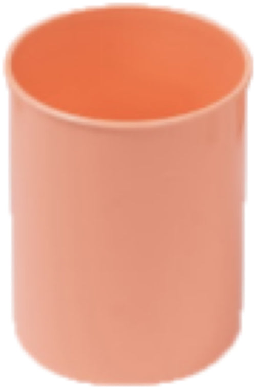 CUBILETE DE PLASTICO OPACO PASTEL NARANJA