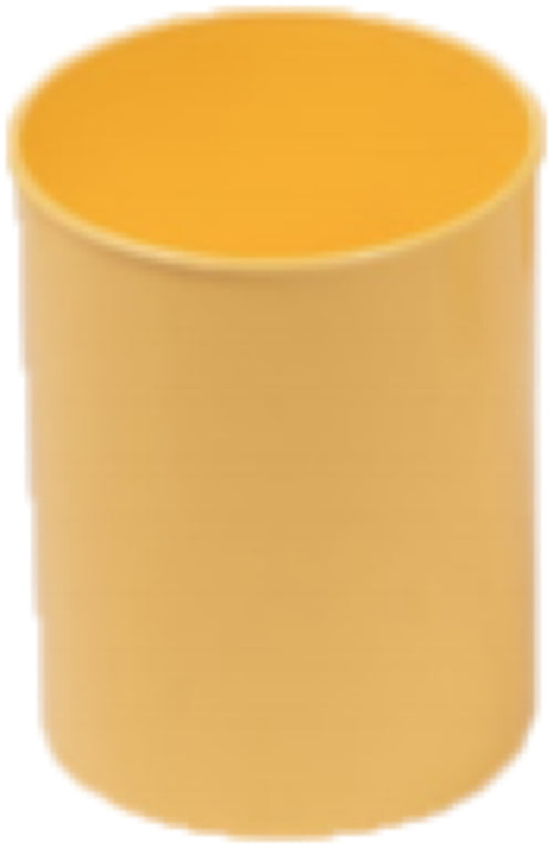 CUBILETE DE PLASTICO OPACO PASTEL AMARILLO