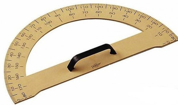 Semicirculo 40cm plastico pizarra