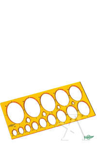 PLANTILLAS DE ELIPSES 27X13CM PLASTICO