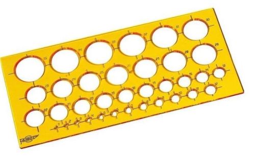 Bolsa plantilla de circulos 27x13cm plastico