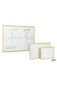PIZARRA BLANCA 60X90CM CON MARCO DE MADERA FAIBO