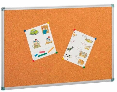 TABLERO DE CORCHO 120X180CM MARCO ALUMINIO FAIBO