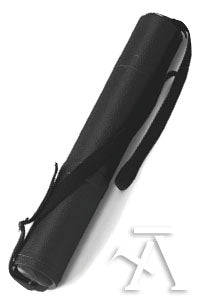 Tubo portaplanos de plástico con bandolera color negro opaco diametro 65mm,extensible de 40 a 75cm