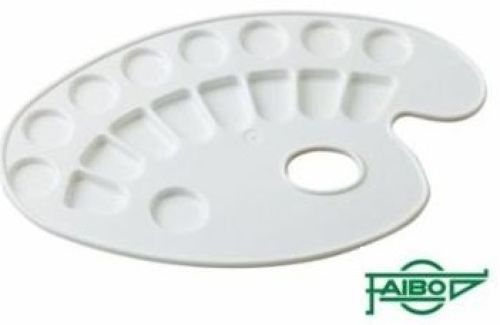 PAQ/10 PALETAS DE PLASTICO OVALADAS 25X15CM C/DEPARTAMENTOS