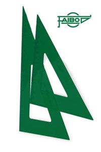 ESCUADRA VERDE 25CM GRADUADA METACRILATO FAIBO