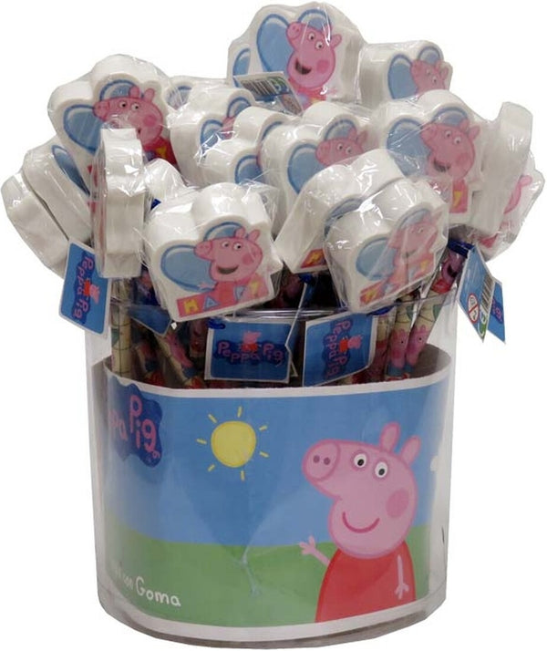 CUBO 36 LAPIZ CON GOMA DECORADA PEPPA PIG