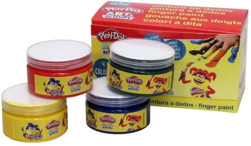 C/4 BOTES PINTURA DE DEDOS 70ML COLORES BASICOS PLAY DOH
