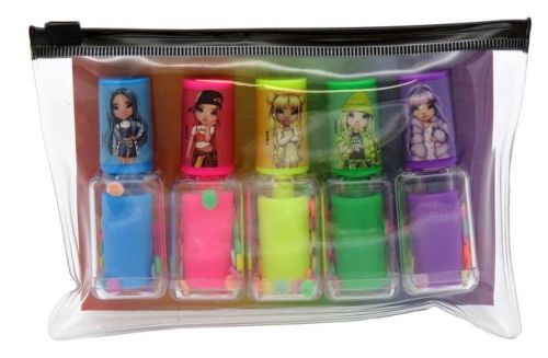 SET DE 5 MARCADORES FORMA DE PINTAUÑAS RAINBOW HIGH