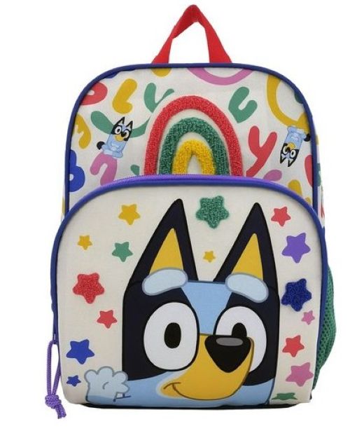 MOCHILA BLUEY 30CM BOLSILLO FRONTAL RAINBOW