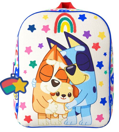 MOCHILA 30 CM BLUEY RAINBOW