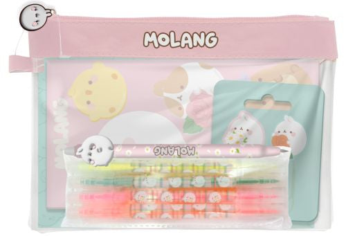 Set portatodo jumbo con accesorios de papeleria molang blossom