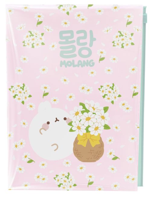 LIBRETA PLASTIFICADA CON BOLSILLO MOLANG BLOSSOM
