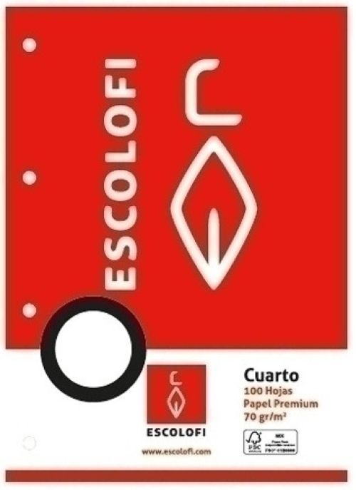 Recambio fº 4 taladros 100h 70g pauta montessori 3.5 con margen