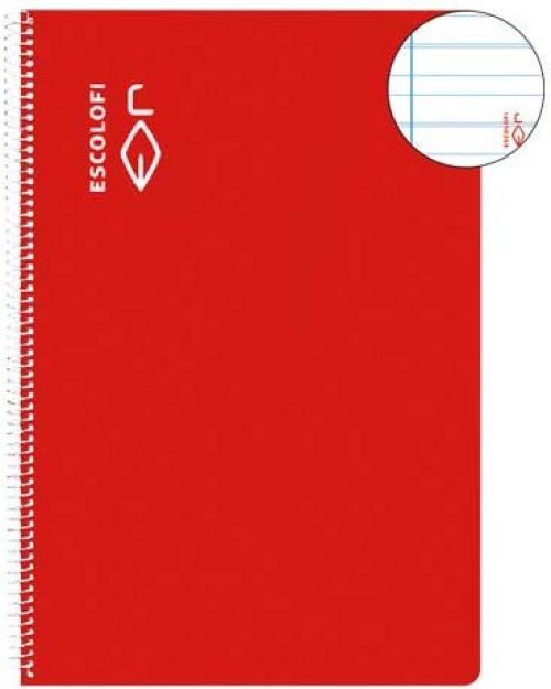 PAQ/5 BLOC CUARTO 50H 70G. PAUTA MONTESSORI 3.5 ROJO