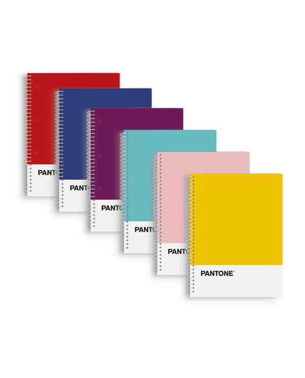Paq/6 cuaderno espiral microperforado pantone basic a4 80h 90g cuadrícula 5x5 surtidos