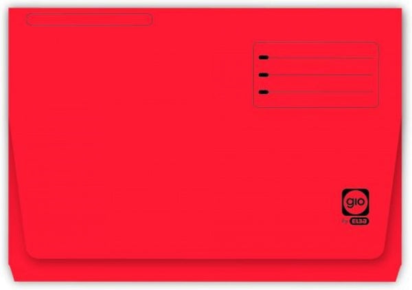 PAQ/25 SUBCARPETAS Fº BOLSA Y SOLAPA 320G ROJO