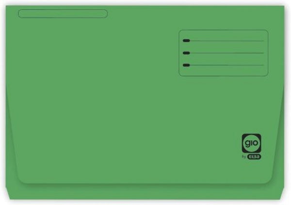 PAQ/25 SUBCARPETAS Fº BOLSA Y SOLAPA 320G VERDE