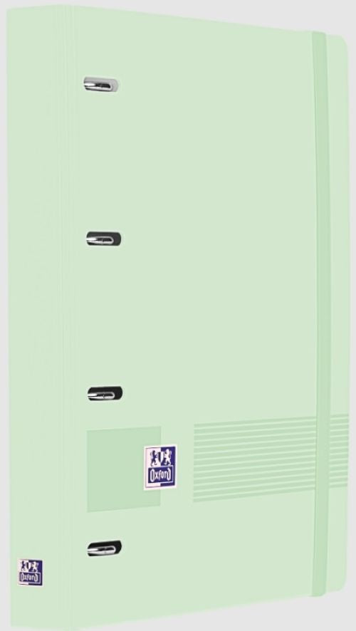 Carpebloc polyfoam a4+ 4 anillas 35mm + recambio cuadrícula 5x5 color menta pastel