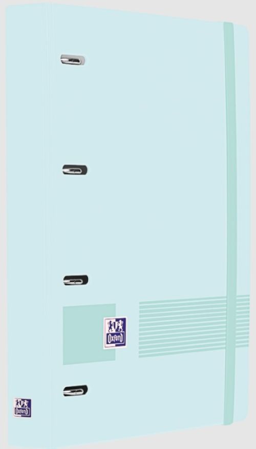 Carpebloc polyfoam a4+ 4 anillas 35mm + recambio cuadrícula 5x5 color azul pastel