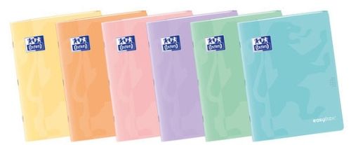 Paq/10 libretas easybook a4 48h. 90g. cuad.4x4 c/m tapa plástico colores pastel