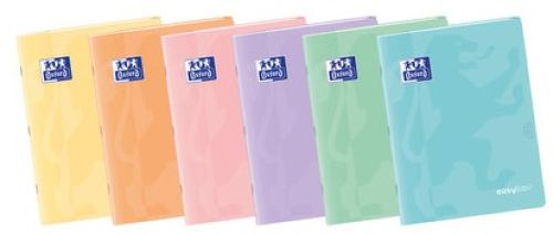 Paq/10 libretas easybook a5 48h. 90g. cuad.4x4 c/m tapa plástico colores pastel